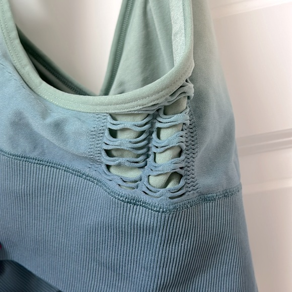 PINK SPORT Racerback Sports Bra Ombré green/blue Sz XL - Picture 4 of 5